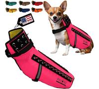 CoyoteVest Dog Harness Protection Vest, Reflective Dog Accessories with Spikes to Shield Your Pet from Raptor and Animal Attacks, Proudly Made in America (Medium, Pink)