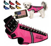 CoyoteVest SpikeVest Harnais réfléchissant pour Petits Chiens, Gilet avec Pics de Protection Contre Coyotes, Rapaces et attaques d’Animaux, conçu aux États-Unis, Taille S, Rose