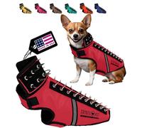 CoyoteVest SpikeVest Harnais réfléchissant pour Petits Chiens, Gilet avec Pics de Protection Contre Coyotes, Rapaces et attaques d’Animaux, conçu aux États-Unis, Taille S, Rouge