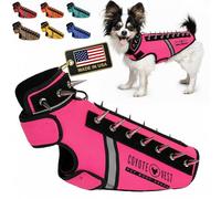 CoyoteVest SpikeVest Harnais réfléchissant pour Petits Chiens, Gilet avec Pics de Protection Contre Coyotes, Rapaces et attaques d’Animaux, conçu aux États-Unis, Taille XS, Rose
