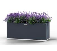 Coyotto Jardinière rectangulaire d’extérieur en métal - Acier galvanisé gris - CY1004050