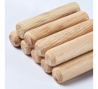 COYOUCO 100 pcs Goujons en Bois Goujons 12mm dia cannelé Bois Goujons tiges Bois Dur Artisanat Chevilles Chevilles,40mm