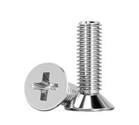 COYOUCO 100 PCS M2.5 X 50/60/65 / 70Mm Vis de Machine à tête fraisée Plate, entraînement Phillips, Acier Inoxydable 304, Filetage Complet,M2.5 * 65 100