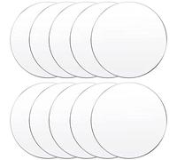 COYOUCO (10Pcs Feuille Acrylique Ronde Transparente, Disque en Plastique Feuille Acrylique Ronde Transparente pour La Peinture De Cadre De L'Artisanat De Bricolage,20x4mm