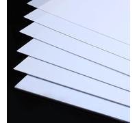COYOUCO 2 Feuilles de Plastique ABS 2 pièces, Feuille ABS Rigide 0,5 mm d'épaisseur, Feuille thermoformée pour Les projets d'artisanat Bricolage, décoration intérieure, modèle bâtiment,30 * 50cm 2pcs