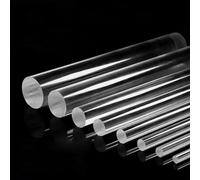 COYOUCO 2 tiges de Cheville acryliques, 16-20mm dia 500mm de Longueur Tige Ronde Acrylique Claire pour Bricolage Bricolage décorations de fête Jardinage,18mm