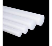 COYOUCO 2 tiges en nylon, tige ronde en plastique de 25/30/35 mm de diamètre, longueur de 500 mm, blanc,25mm