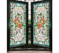 COYOUCO 60 * 150cm, Film d'intimité de fenêtre, Autocollants de fenêtre en vitrail, Film de fenêtre en Verre dépoli, Autocollant fenêtre Statique, Largeur de 60 cm, Longueur de 0,9 à 1,5 m