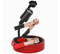 COYOUCO Adaptateur Batterie Allume-Cigare - Prise Allume-Cigare Femelle 16 AWG vers Pinces Crocodiles Batterie 12v pour câble d'extension Charge de Batterie Voiture Automatique,9.8ft(3m)