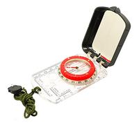 COYOUCO Boussole de randonnée Pro Équipement et équipement de Survie, étanche, phosphorescente avec Miroir de visée, Boussole de Lecture de Carte d'orientation avec Corde paracorde de 35 Pieds
