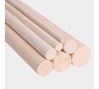 COYOUCO Chevilles en Bois, Bâtons en Bois Ronds pour L'artisanat, Goujon en Macramé, Bâtons De Bois Dur Non Finis pour Les Arts, Diamètre De 1,5 Cm,50cm 2pcs