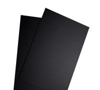 COYOUCO Feuille de Fibre de Carbone, Plaque de Fibre de Carbone 500 x 600 mm, Panneau de Fibre de Carbone à Surface Brillante à Tissage sergé 3K,0.2mm