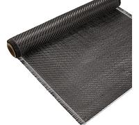 COYOUCO Feuille Fibre Carbone Tissu Rouleau Tissu d'emballage Tissu Fibre Carbone, Armure Sergé-3K / 200G pour Les Voitures pour Renforcement Structurel sur Les Murs Béton,50x100cm