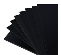 COYOUCO Feuilles Plastique PP Noires Givrées 300x300mm - Lot de 10 Plaques Rigides pour DIY, Découpe Laser, Modélisme et Cloisons,0.6mm