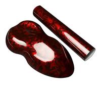 COYOUCO Gloss Vinyl Car Wrap Film Pet Forgé Rouge Fibre De Carbone Autocollant Auto Decal Roll pour Décoration De Moto De Voiture, 150 * 100cm