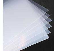 COYOUCO Lot de 10 Feuilles PP Semi-Transparentes 1mm - Plaques Polypropylène Givrées pour Bricolage, Modélisme, Pochoirs, Flexible et Durable,200mm*250mm