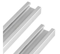 COYOUCO Lot de 4 Rails Aluminium 1m, Profilé en C et U avec Rebords Intérieurs, Rail de Montage pour Capteur Photoélectrique, Cadre Automatisé et Bande LED,10x6x1mm