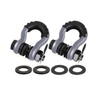 COYOUCO Manille à Anneau en D 19T résistance à la Rupture 3/4 "Manilles Robustes pour la récupération de véhicules Hors Route treuil de Sangle de remorquage (Paquet de 2),Gris