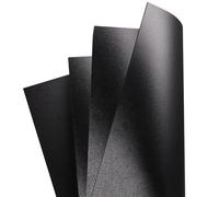 COYOUCO Plaques Plastique PP Noires Mat A3 420x297mm - Lot de 4 Feuilles Rigides Givrées pour Bricolage, Découpe Laser, Modélisme et DIY,0.8mm