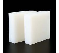 COYOUCO Tampon D'Étanchéité Antidérapant Silicone 12Mm-50Mm D'Épaisseur, Tampon Caoutchouc Blanc 100Mm×200Mm pour Meubles, Appareils Électroniques, Projets Bricolage 2 Pièces,15mm