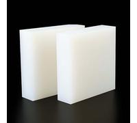 COYOUCO Tampon D'étanchéité Antidérapant Silicone 12Mm-50Mm D'épaisseur, Tampon Caoutchouc Blanc 50Mm×100Mm pour Meubles, Appareils Électroniques, Projets Bricolage 2 Pièces,12mm