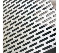 COYOUCO Tôle perforée en Acier Inoxydable 304 avec Fentes - Plaque métallique anticorrosion pour Usage intérieur et extérieur,50x50cm Thick 2mm
