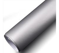 COYOUCO Vinyl Car Wrap Matte Metallic Premium Self Adhesive Replacement Vehicle Film Roll avec décalcomanies DIY à libération d'air Extensible,Argent,50 * 300cm
