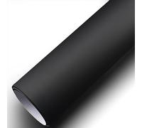 COYOUCO Vinyl Car Wrap Matte Metallic Premium Self Adhesive Replacement Vehicle Film Roll avec décalcomanies DIY à libération d'air Extensible,Noir,50 * 100cm