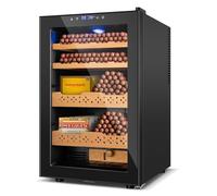 coyrugky Cave à Cigares éLectrique Cave Cigares Refroidisseur Intelligent Armoire Cigare Silencieuse TempéRature Constante avec éTagèRe Et Tiroir en Bois De CèDre Cadeau for Homme