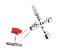 COYUN 1 Pièces Clé triangle, Cle Pompier, Portable Clé Multifonction, Convient à Tous Les Types D'ascenseurs t de Compteurs D'eau Clé Triangle