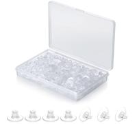 COYUN 100 Pièces de bouchons d'oreille en silicone transparent, bouchons de boucle d'oreille, Attache Boucles d'oreilles, pour Remplacement Bricolage