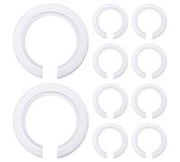 COYUN 10Anneau Réducteur Abat Jour,E27 à E14 Anneau Adaptateur pour Luminaire à Vis,Anneau de Remplacement pour Douille,Convertisseur de Bague d'Abat-Jour en Plastique pour Lampe de Bureau Plafonniers