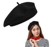 COYUN 1Pcs Béret Casquette, Beret Femme, Chapeau Béret Français, Femmes Classique Chapeau de Béret, Femme Béret Hiver Chaud, Souple Automne Vintage Bonnet Chapeau, Classique Beret Artiste