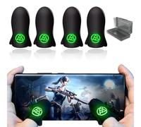 COYUN 2 paire Gaming Finger Sleeves et 1 boîte, Protège-Doigts pour Les Jeux, Mobile Gaming Finger Sleeve, Gants pour Les Doigts, Téléphone Portable Pouce Trigger Touchscreen Respirant Finger Manches