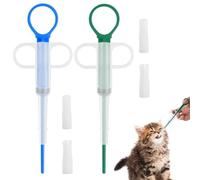 COYUN 2 Pcs Lance Pilule Chat, Distributeur De Médicaments Pour Animaux De Compagnie, Pipette Chat, Seringue Réutilisable Avec 4 Embouts Souples Pour Administrer Des Pilules Et Liquides