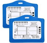 COYUN 2 Pièces Règle ECG transparente/carte ECG Simplifiée en Suivant un Plan en 7 étapes, Idéal pour les étudiants, les ambulanciers, les infirmières - Avec Porte-Cartes