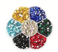 COYUN 2500 Pcs Strass Vetement,Hotfix Strass Hot Fix Perles à Strass 7 Couleurs 1,5~4,8mm Thermocollant pour Vetement Hotfix Strass Thermocollant pour Vêtements, Chaussures, Cadeaux Artisanaux DIY