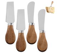 COYUN 4 pcs couteaux à beurre en Acier Inoxydable,Couteaux À Beurre De Fromage À La Crème Multifonctionnels,Épandeur De Fromage en Acier Inoxydable,pour le Chocolat le Fromage la Crème la Confiture