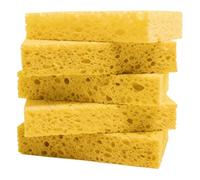 COYUN 5pcs éponges de Nettoyage en Cellulose comprimées,Éponge Universelle en Cellulose,Éponges à Vaisselle Double Face pour la Maison, la Cuisine, la Salle de Bain, Les Voitures(Beige)