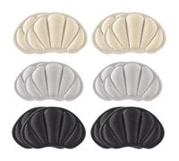 COYUN 6 Paires Coussinets, Protection Chaussure Homme et Femme, Anti-ampoules, Protege Talon Chaussure, Antidérapant, pour l'arrière du Talon Trop Grande, Noir, Beige