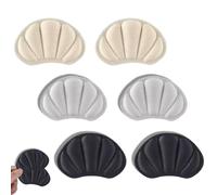COYUN 6 Paires Coussinets, Protection Chaussure Homme et Femme, Anti-ampoules, Protege Talon Chaussure, Antidérapant, pour l'arrière du Talon Trop Grande, Noir, Beige, Gris