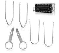 COYUN 6 Pcs Cle extraction autoradio, Outil de déverrouillage d'autoradio, Autoradio Adaptateur pour Voiture/Auto, Voiture Compatible D'origineAutoradio Adaptateur Demontage