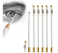 COYUN 6 Pcs Crayons à Gomme pour Artistes - Stylo en Bois pour Dessins au Charbon, Gomme Blanche pour Croquis, Réviser les Détails d'Effacement pour Croquis Très Brillant et Révision