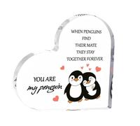COYUN Cadeau Saint Valentin Pour Lui Elle, Pingouin Plaque Acrylique Avec Gravure Ich Liebe Dich, Cadeaux Pour Elle, Cadeau De Couple, Cadeau Petit Ami Petite Amie, Cadeau Anniversaire De Mariage