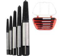 COYUN Extracteur de Vis,Lot de 5 Extracteur de Vis Cassée,Extracteurs de Goujon,Extracteurs de Viss Endommagées,de Boulons et Viss Cassés en Acier