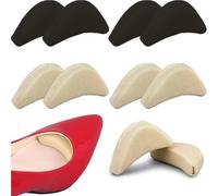 COYUN Lot de 4 paires Coussin de Protection de Pointe de Pied D'inserts de Remplissage D'orteils Unisexes Respirants et Doux pour Soulager la Douleur du Pied au Talon Haut (Nude+Noir)