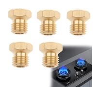 COYUN Lot de 5 Gicleur Gaz Butane, 1×0.4mm, 1×0.75mm, 1×0.8mm, 1×1.0mm, 1x1.3mm Gicleur Gaz Bouteille, Gicleur Gaz de Ville, Injecteur Gaz Butane, Buses et Injecteurs pour Bruleur Gaz Gaziniere Gaz