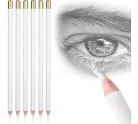 COYUN Lot de 6 Crayons à Gomme pour Artistes - Stylo en Bois pour Dessins au Charbon, Gomme Blanche pour Croquis, Réviser les Détails d'Effacement pour Croquis Très Brillant et Révision