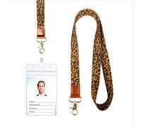 COYUN Porte Badge Léopard,Lanière de Poignet, Porte-clés Lanière, Cordon de Poignet Cordons pour Clés Dragonne de Lanière pour Voiture Clé ID Badge Carte pour Travailleur Infirmier Étudiant(B)