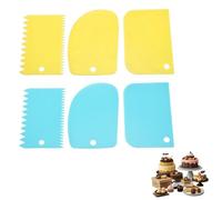 COYUN Spatule Patisserie,Lot de 6 Lisseur Gateau Patisserie,Corne Patisseries,pour Pâte à Pâtisserie,Fondant,Crème,Glaçage,Décoration de Gâteau